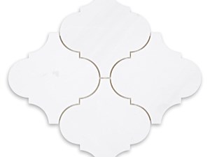 Bianco Dolomite Marble Arabesque 6 x 6 Polished or Honed